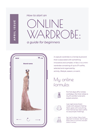 Platilla de diseño Mobile Application with Online Wardrobe Newsletter