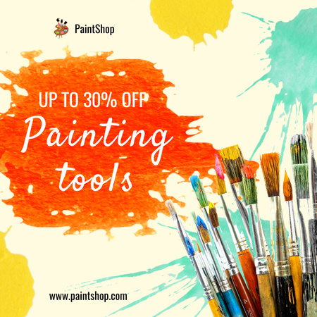 Painting Tools Offer Instagram AD Design Template