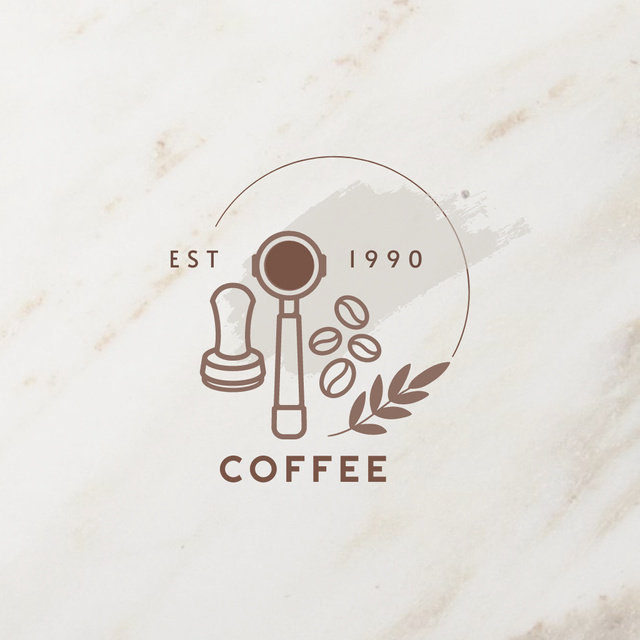 Delicious Coffee We Serve Logo Πρότυπο σχεδίασης