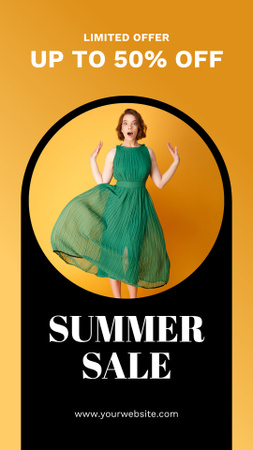 Designvorlage Saisonales Angebot zum Verkauf von Kleidung für Instagram Story