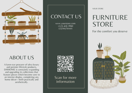 Designvorlage Ankündigung des Verkaufs von modernen Möbeln für Brochure
