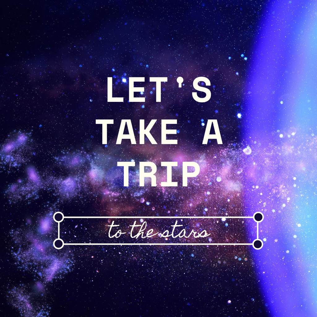 Promoting Exciting Trip To Stars Instagram Design Template