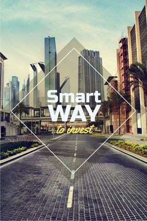 Ontwerpsjabloon van Pinterest van Smart investments concept