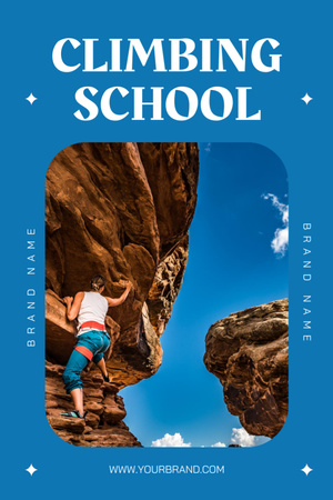 Ontwerpsjabloon van Postcard 4x6in Vertical van Aanbieding klimcursussen