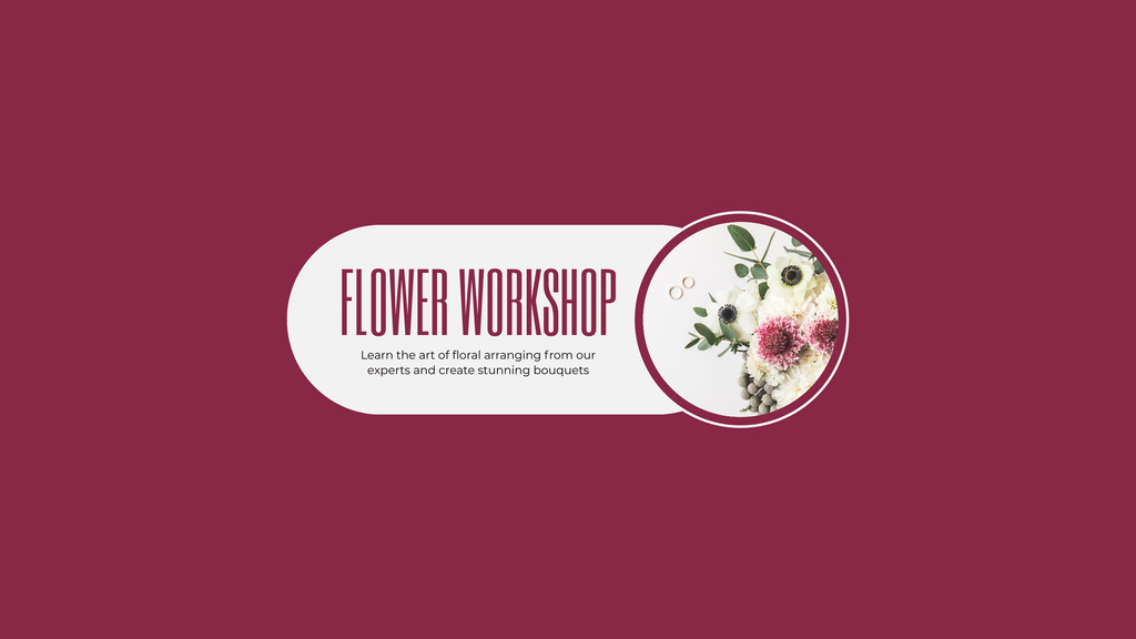 Ontwerpsjabloon van Youtube van Training in Art of Floristry at Workshop