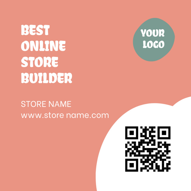 Platilla de diseño Advertisement for Best Online Store Creation Service Square 65x65mm