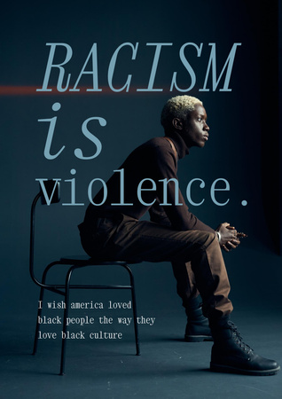 Protest against Racism Poster A3 Design Template