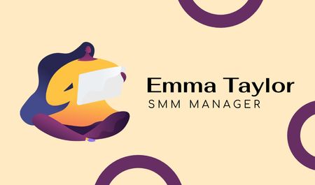 SMM Manager Services Offer Business card Design Template