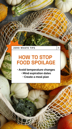 Zero-Waste Habits For Reducing Food Spoilage TikTok Video Design Template