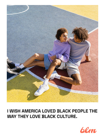 Plantilla de diseño de Protest against Racism with Cute Couple Poster US 