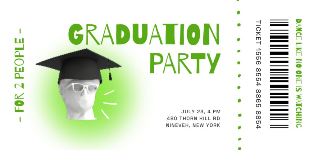 Graduation Party Announcement Ticket DL – шаблон для дизайна