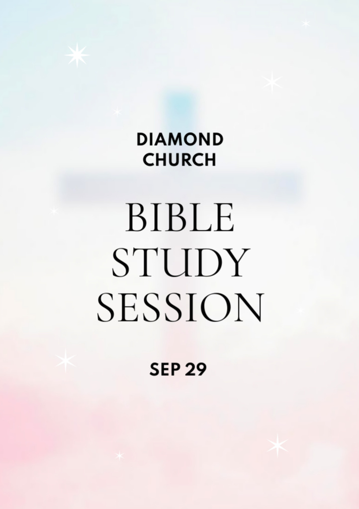 Bible Study Session Invitation Flyer A7 Design Template