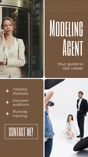 Trusted Modeling Agent Service With Guiding Instagram Video Story – шаблон для дизайна