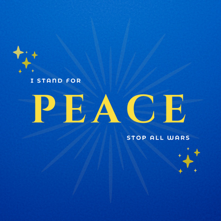 Designvorlage Stehen Sie für Frieden, um Krieg zu stoppen für Instagram
