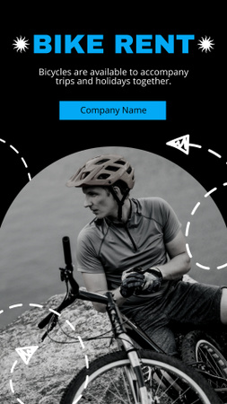 Ontwerpsjabloon van Instagram Story van Extreme fietsen voor reizen en sport