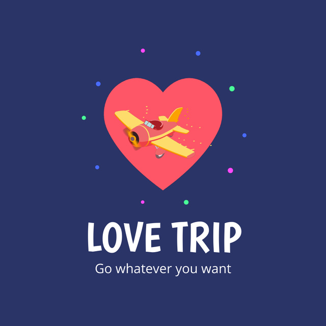Designvorlage Love Trip by Flight für Animated Logo
