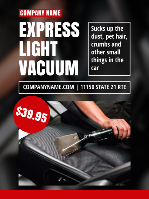 Offer of Vacuum Cleaner for Car Poster US tervezősablon