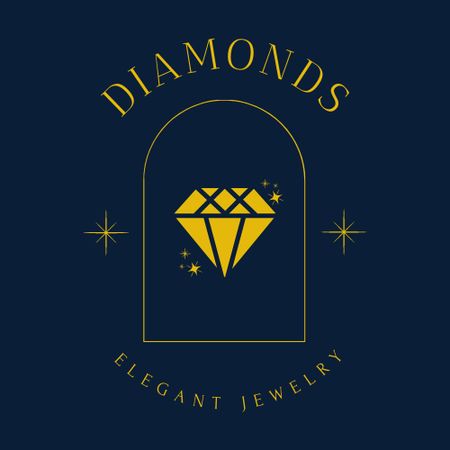 Platilla de diseño Jewelry Ad with Diamond Logo