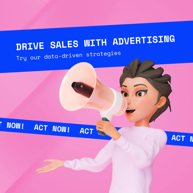 Advertising Agency Service To Help Boost Sales Animated Post Šablona návrhu