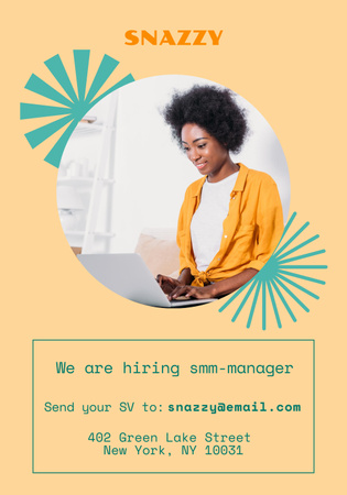 SMM Manager Open Position Poster 28x40in Design Template