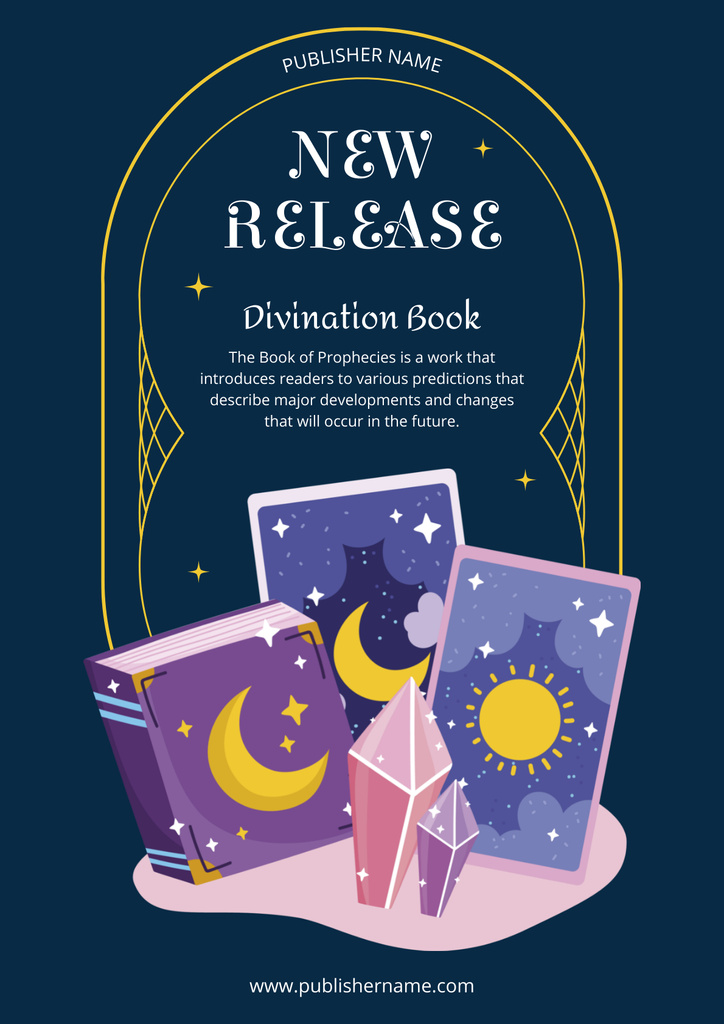 Ontwerpsjabloon van Poster van Announcement of New Book Release