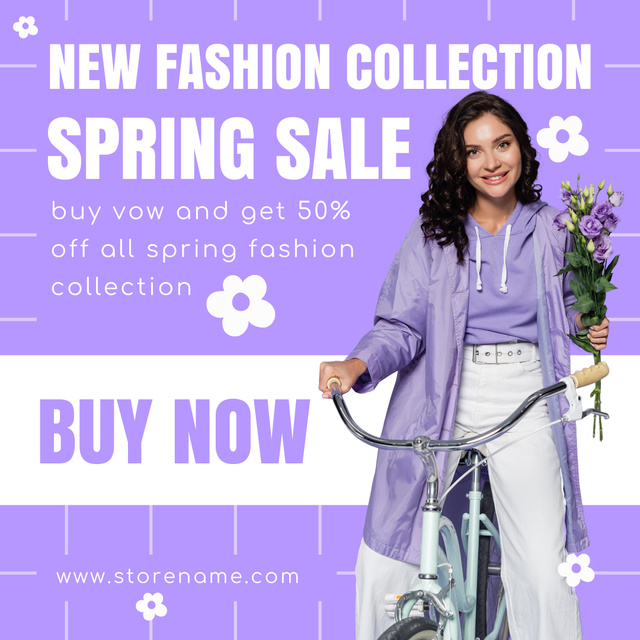Template di design New Spring Fashion Collection Sale Announcement Instagram AD