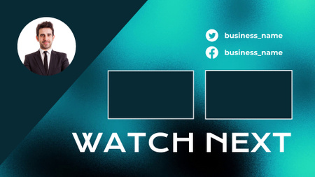 Offer to Watch Vlog of Young Businessman YouTube outro Design Template