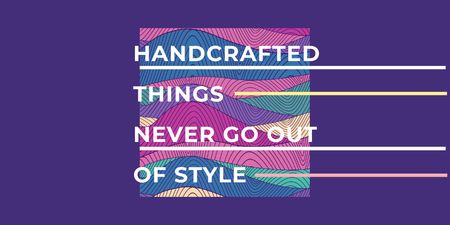 Citation about Handcrafted things Twitter Modelo de Design