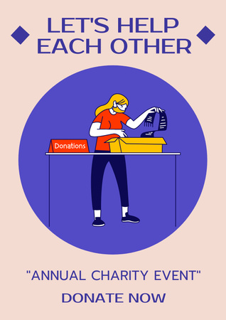 Charity Event Announcement Poster – шаблон для дизайну
