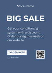 Air Conditioners Big Sale Blue