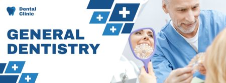 Template di design Servizi di Odontoiatria Generale Facebook cover