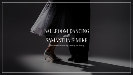 Promo of Ballroom Dance Class with Couple of Dancers Youtube Design Template