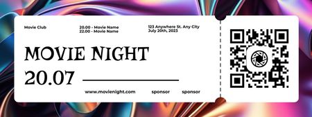 Platilla de diseño Bright Movie Night Announcement Ticket