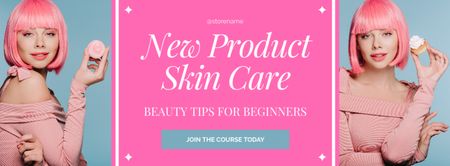 Fresh Skincare Product From Special Pink Collection Facebook cover Design Template