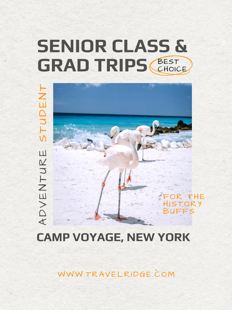 Students Trips Offer Poster US Design Template