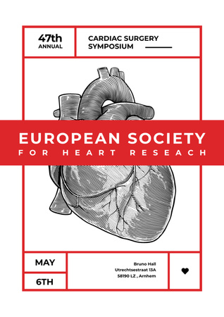 Annual cardiac surgery symposium Poster A3 Design Template