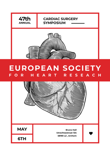 Annual Cardiac Surgery Symposium Poster A3 tervezősablon