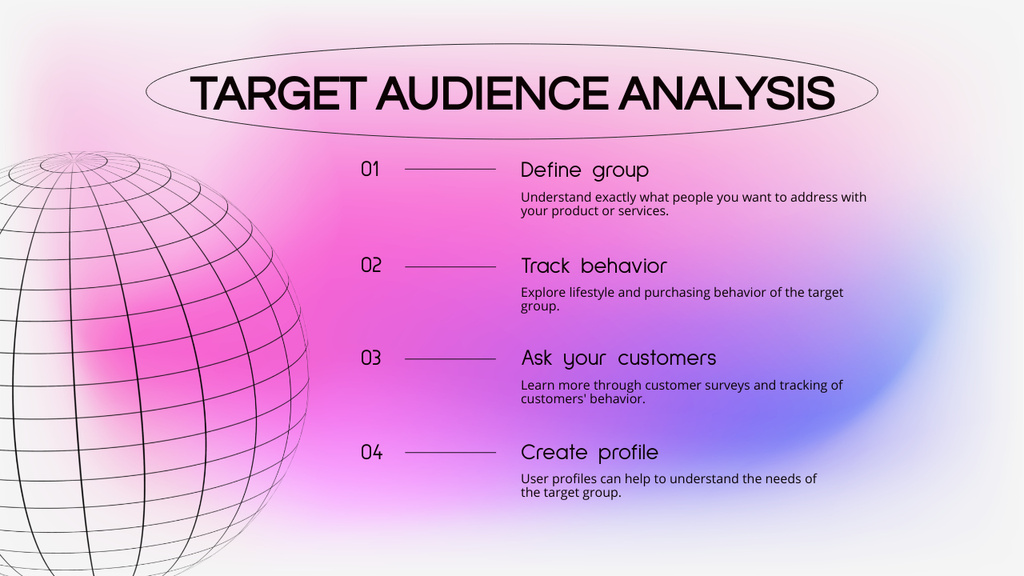 Target Audience Analysis on Gradient Mind Map Šablona návrhu