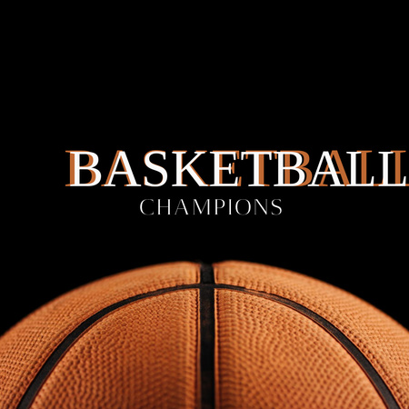 Ontwerpsjabloon van Logo van Emblem with Basketball Ball