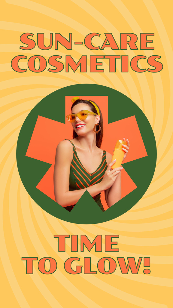 Sun-care Cosmetics for Women Instagram Story tervezősablon