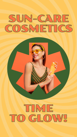 Template di design Cosmetici solari per donna Instagram Story