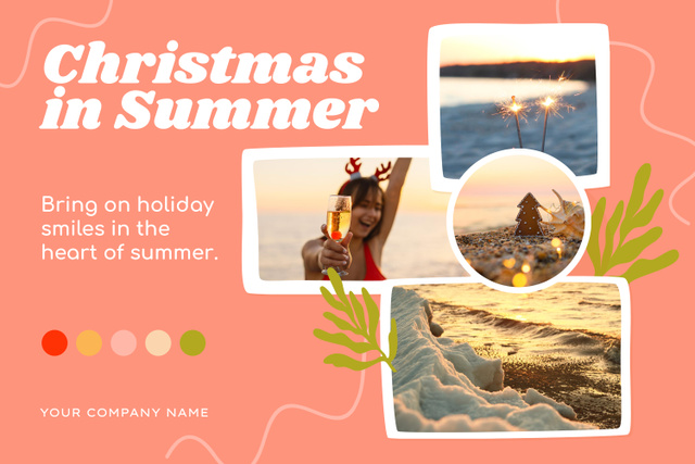 Modèle de visuel Christmas Holidays in July - Mood Board