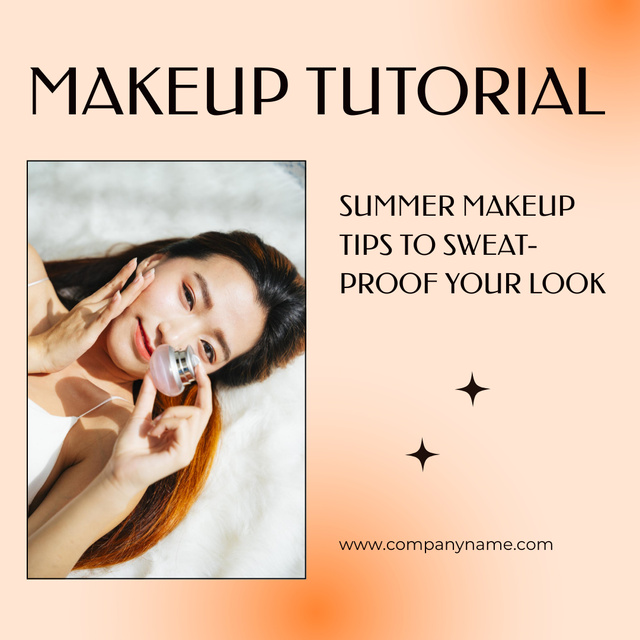 Beauty Products Ad And Makeup Tutorial With Tips Instagram AD Πρότυπο σχεδίασης