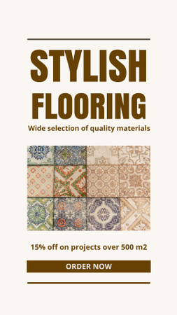 Designvorlage Flooring & Tiling für Instagram Story