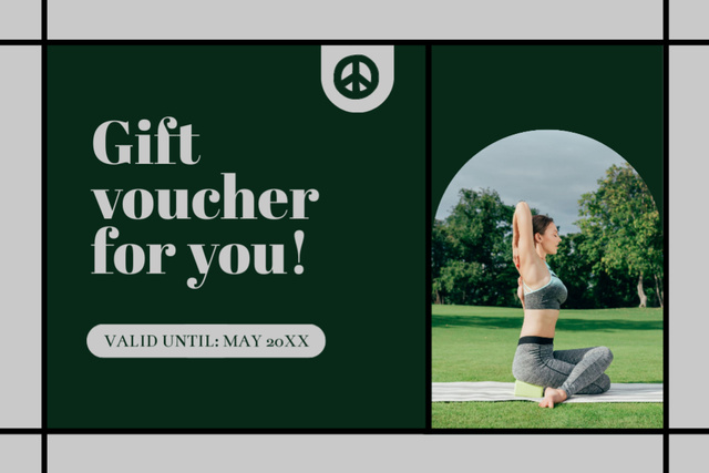 Yoga Classes for Free Gift Certificate Design Template