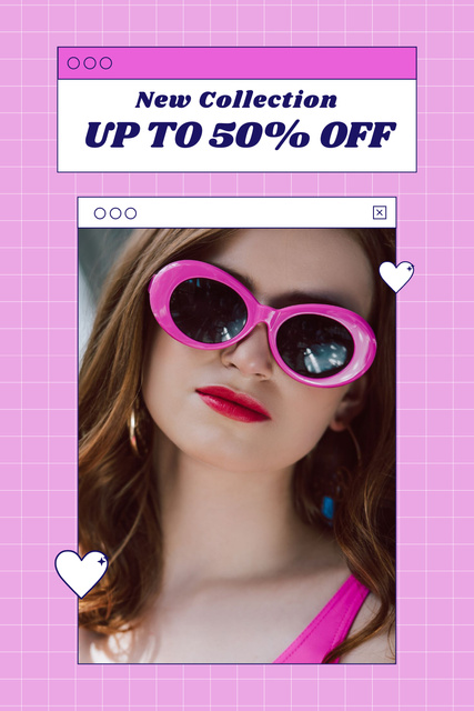 New Collection of Trendy Pink Sunglasses Pinterest Šablona návrhu