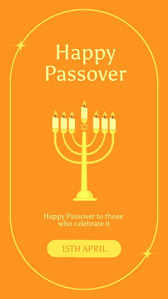 Inspirational Greeting on Passover  Instagram Story Design Template