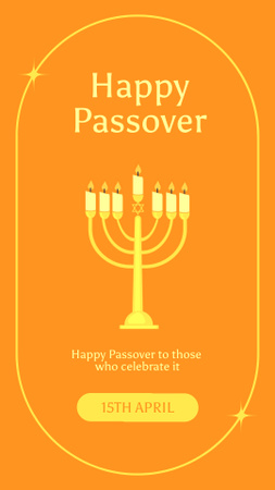 Designvorlage Inspirational Greeting on Passover  für Instagram Story