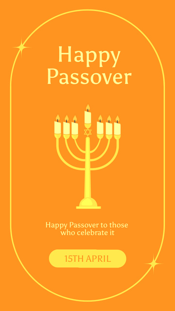Inspirational Greeting on Passover  Instagram Story Design Template