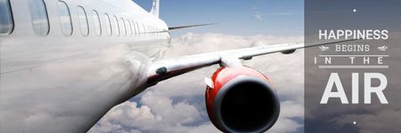Modèle de visuel Vues d'avion spectaculaires avec devis - Twitter